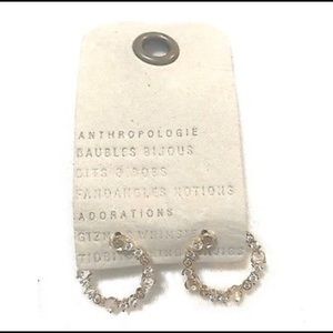 Anthropologie SIERRA HOOPED POST CLEAR EARRINGS.